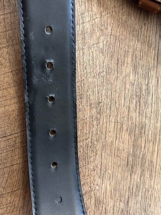 Vintage Lord & Taylor Italian Leather Belt Safari Animal Embossed Western Boho main image 7